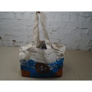 Tory Burch Canvas Shopper Tote Bag plus free gift